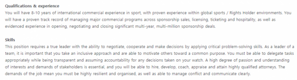 FIFA, head of commercial-1