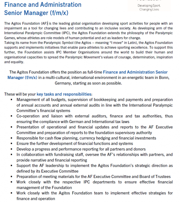 Finance and Administration