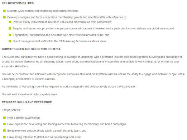 General Manager - Membership Marketing and Communications