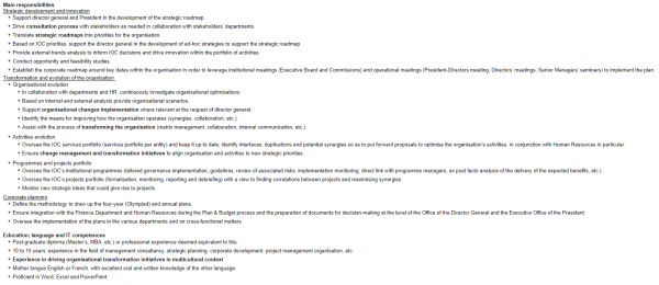 Head of Strategic Development