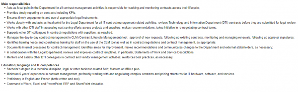 IT Contract Manager