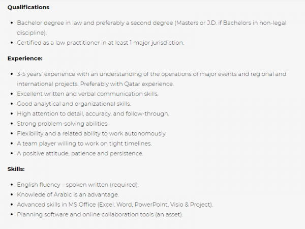 Junior Legal Counsel
